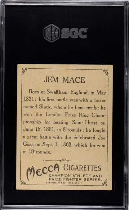 1910 Mecca Cigarettes (T220) Jem Mace SGC 4