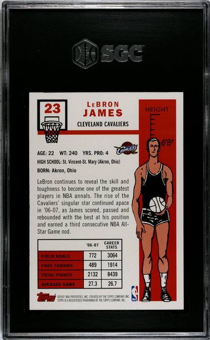 2007-08 Topps LeBron James #23 1957-58 Variation SGC 9.5