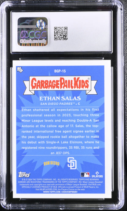 2024 Bowman Chrome Mega Box Ethan Salas #BGP-15 Bowman GPK CGC 9