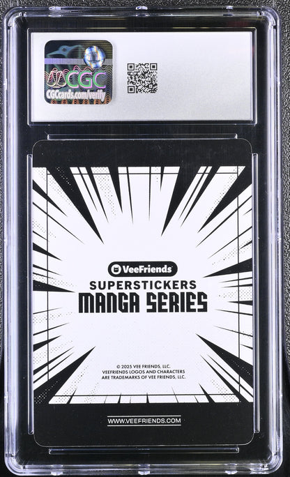 2025 Veefriends Super Stickers: Manga Willful Wizard Purple Splash /55 CGC 9