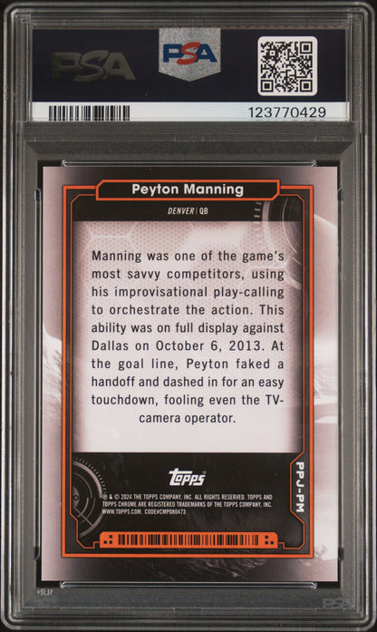 2024 Topps Cosmic Chrome Planetary Pursuit Peyton Manning #PPJ-PM Jupiter PSA 10
