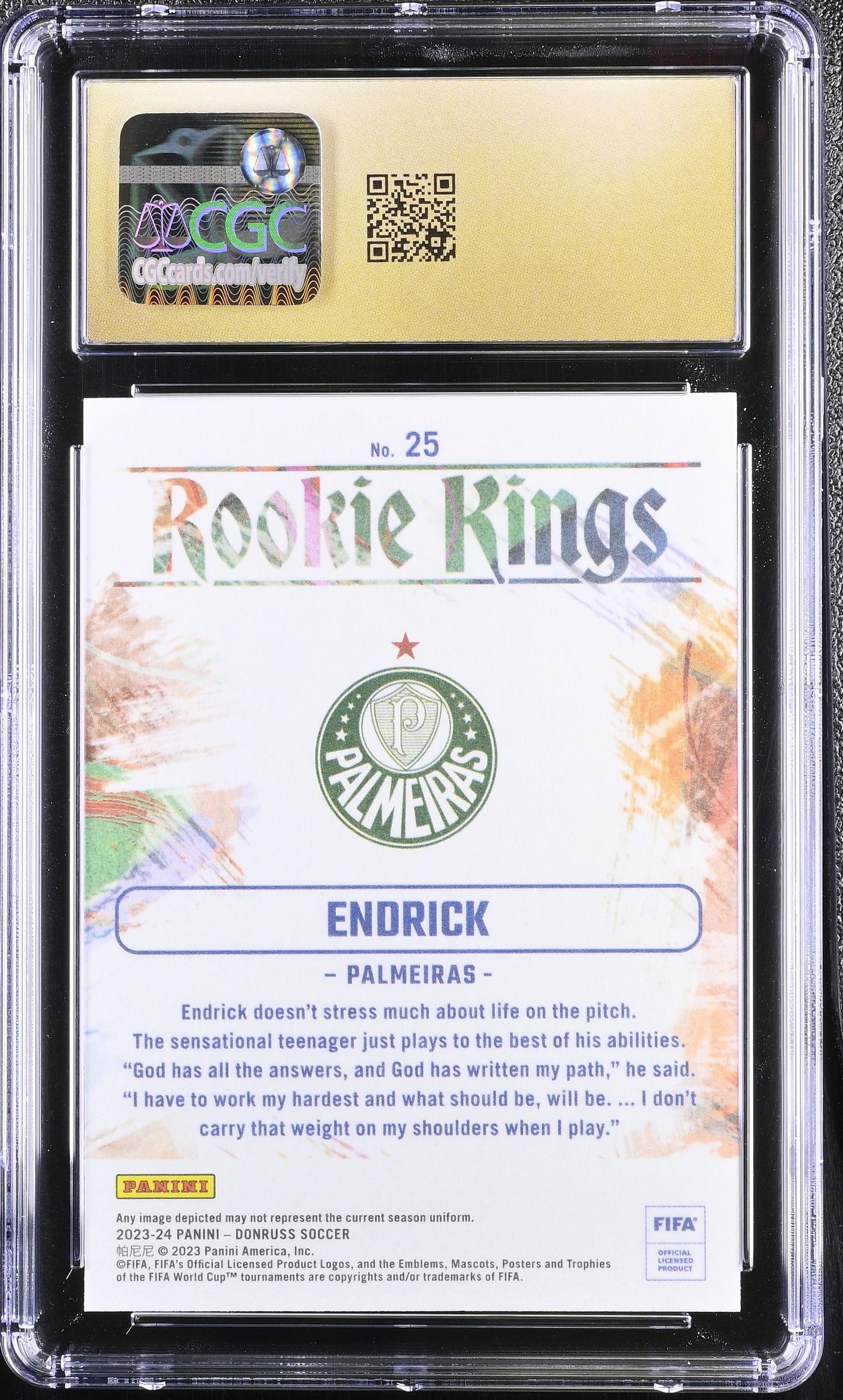 2023-24 Donruss Endrick #25 Rookie Kings CGC 10