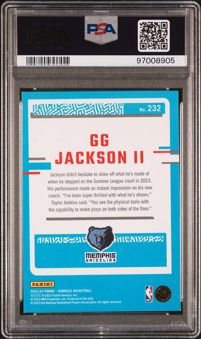 2023 Panini Donruss GG Jackson II Holo Blue And Green Laser Rookie 1/35 PSA 9