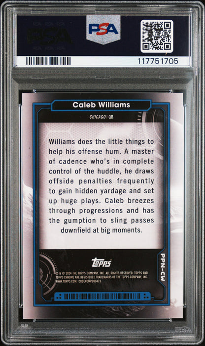 2024 Topps Cosmic Chrome Planetary Pursuit Caleb Williams Neptune Rookie PSA 9
