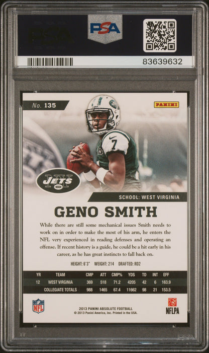 2013 Panini Absolute Geno Smith #135 Variation Spectrum Gold /25 PSA 10