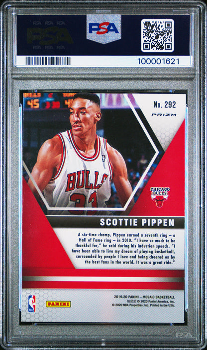 2019 Panini Mosaic Scottie Pippen #292 Gold Wave PSA 10