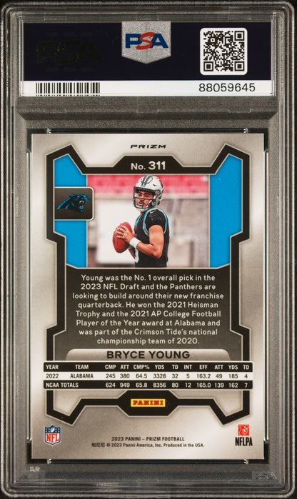 2023 Panini Prizm Bryce Young #311 Disco Prizm Rookie PSA 10