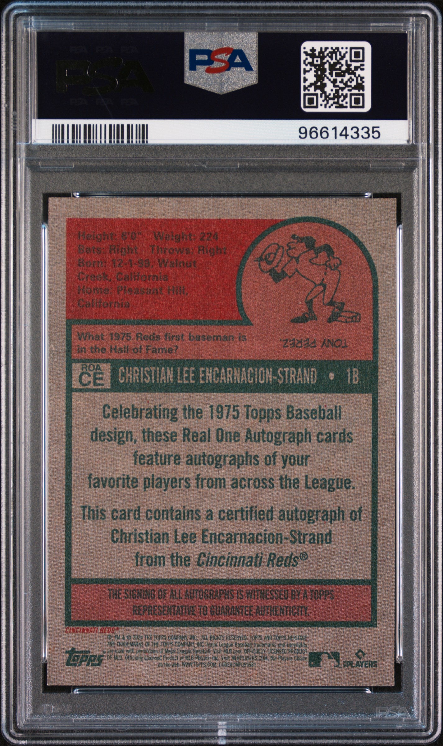 2024 Topps Heritage Real One Autographs C. Encarnacion-Strand Autograph PSA 10