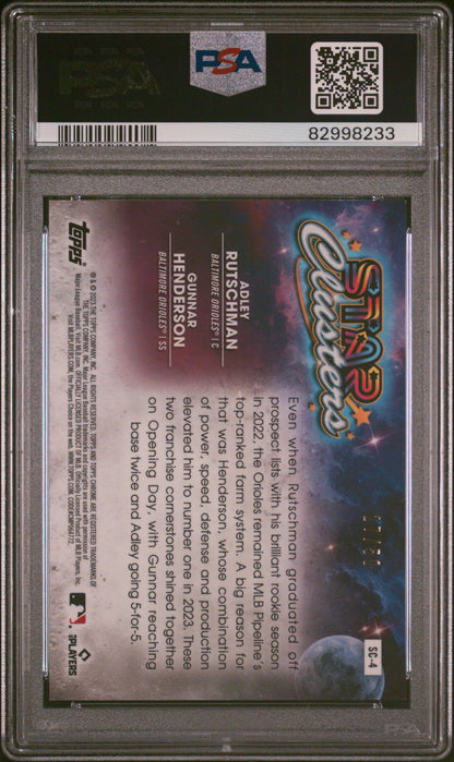 2023 Topps Cosmic Chrome Rutschman/Henderson #SC-4 Gold Interstellar PSA 9