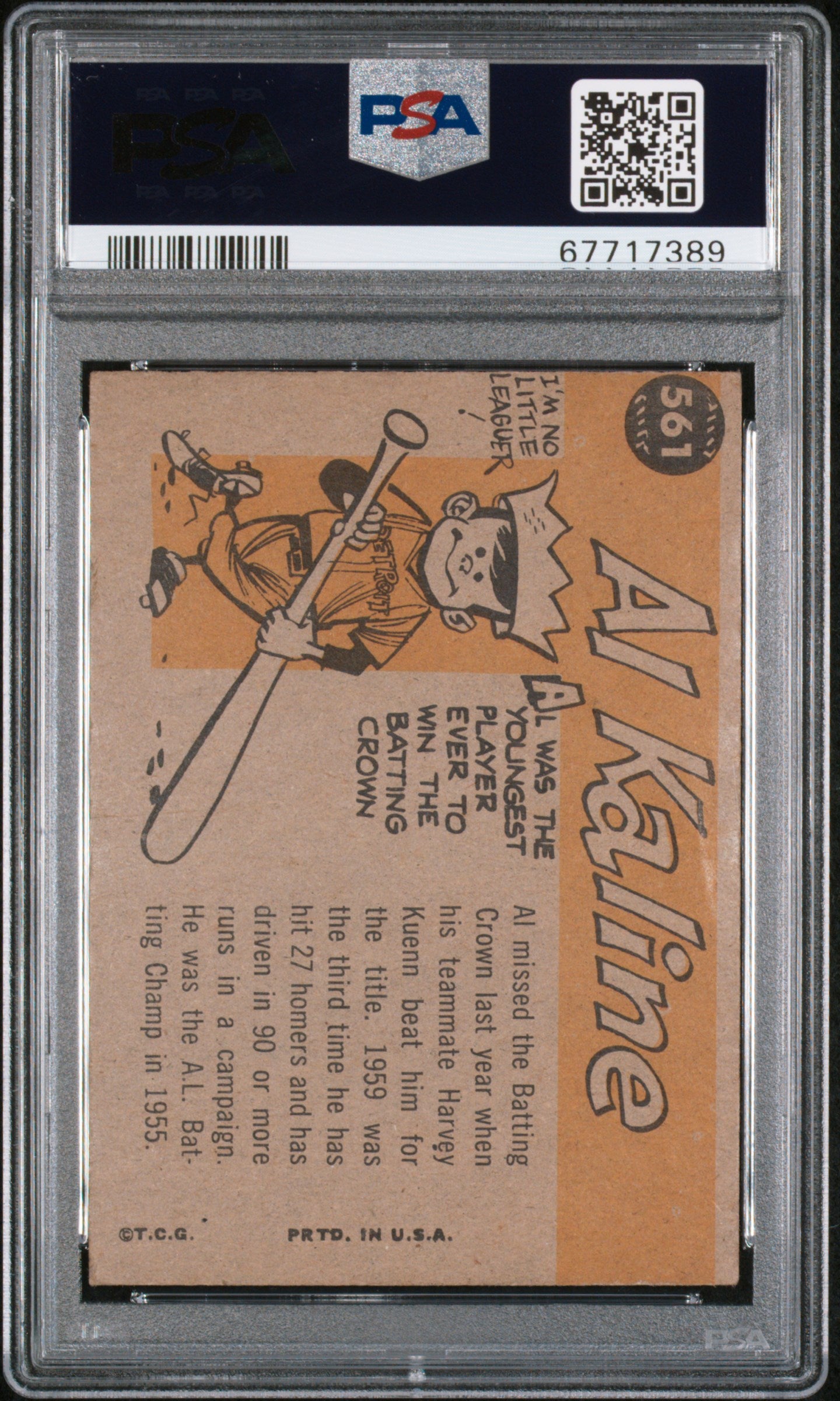 1960 Topps Al Kaline #561 All Star PSA 3