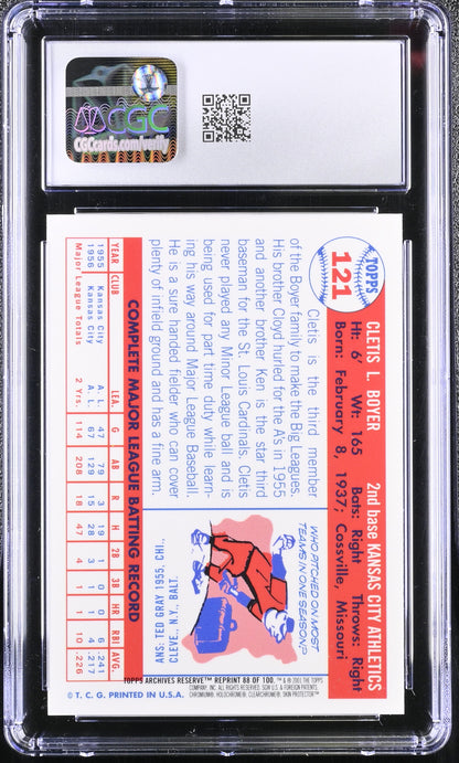 2001 Topps Archives Reserve Clete Boyer #88 '57 Topps CGC 10