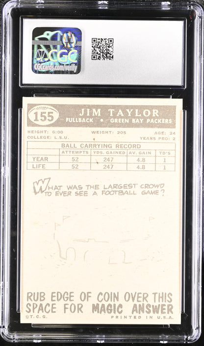 1959 Topps Jim Taylor #155 RC Rookie CGC 4.5