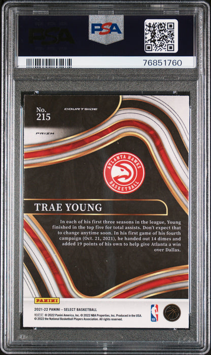 2021 Panini Select Trae Young #215 Blue Shimmer PSA 10