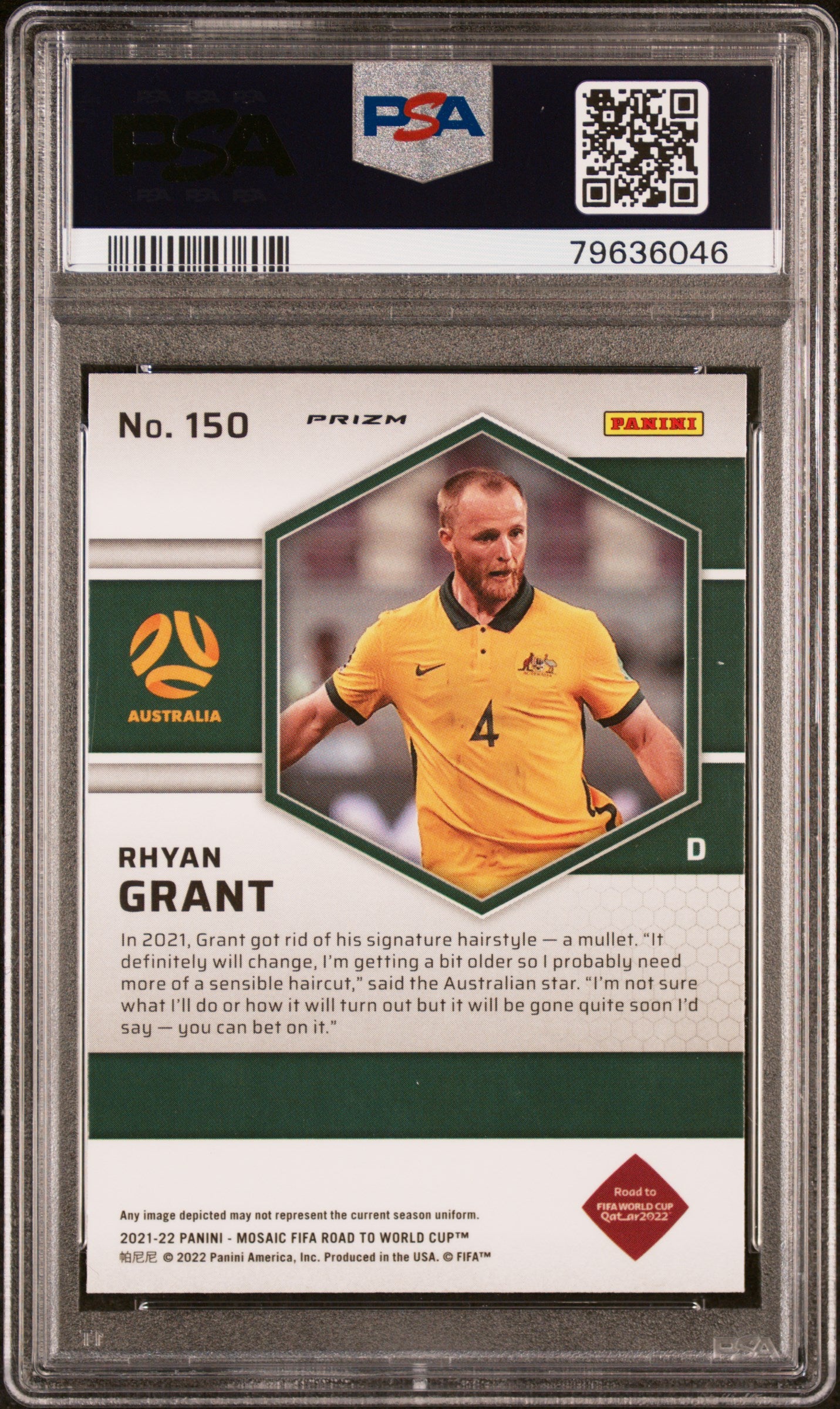 2021-2022 Panini Mosaic FIFA Road To World Cup Rhyan Grant #150 Genesis PSA 10