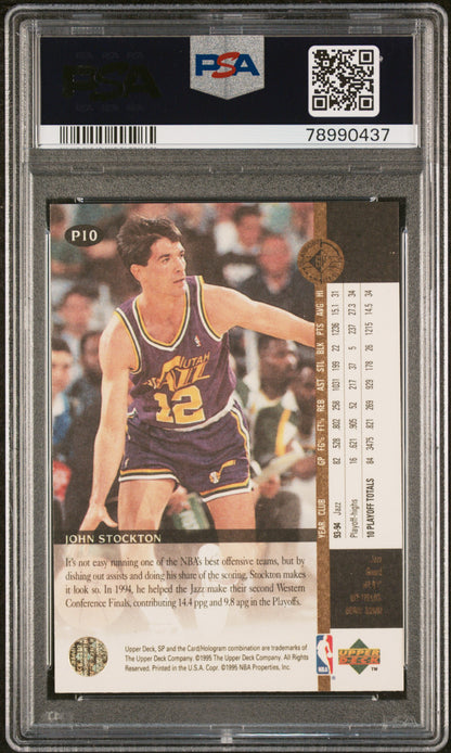 1994 SP Championship Playoff Heroes John Stockton #P10 Playoff Heroes PSA 9