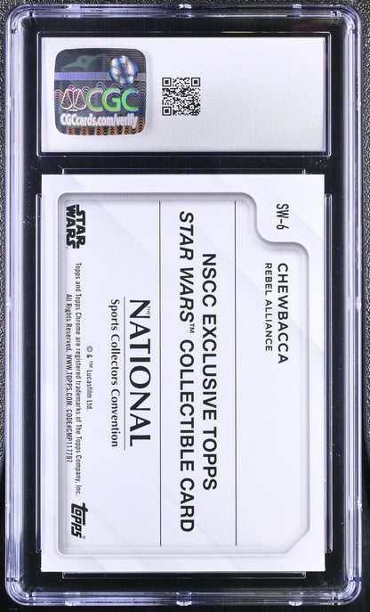 2025 Topps Chrome Star Wars The National Chewbacca #SW-6 Refractor CGC 9.5