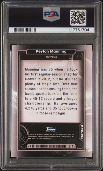 2024 Topps Cosmic Chrome Peyton Manning #PPE-PM Planetary Pursuit Eris PSA 9