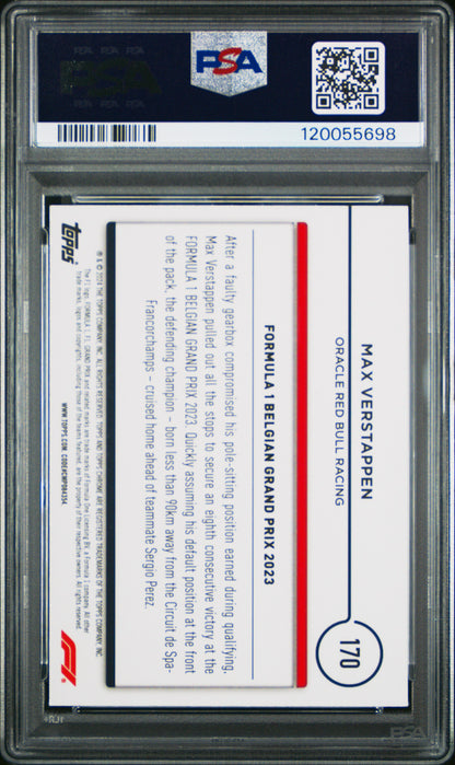 2024 Topps Chrome Formula 1 Max Verstappen #170 Mini Diamond 273/299 PSA 9