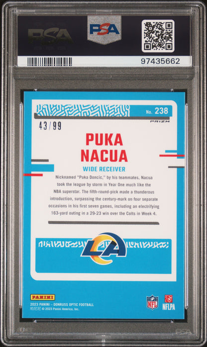 2023 Panini Donruss Optic Puka Nacua #238 Red /99 PSA 10