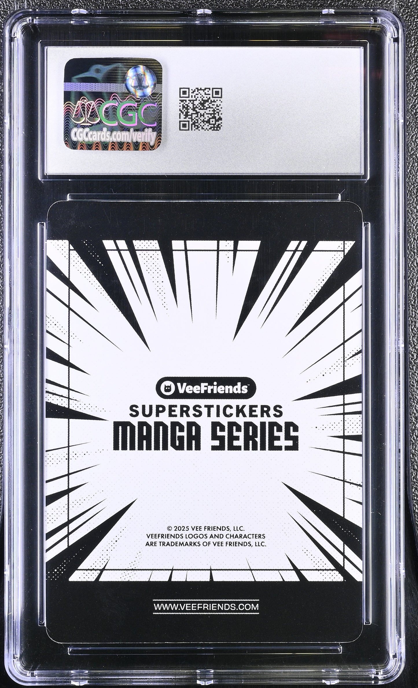 2025 Veefriends Super Stickers: Manga Tranquil Toad Black & White CGC 9