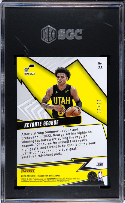 2023 Panini Revolution Keyonte George #23 Cubic /50 SGC 9.5