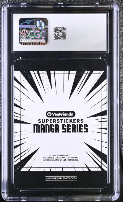 2025 Veefriends Super Stickers: Manga Boisterous Beaver Blue Splash /299 CGC 9.5