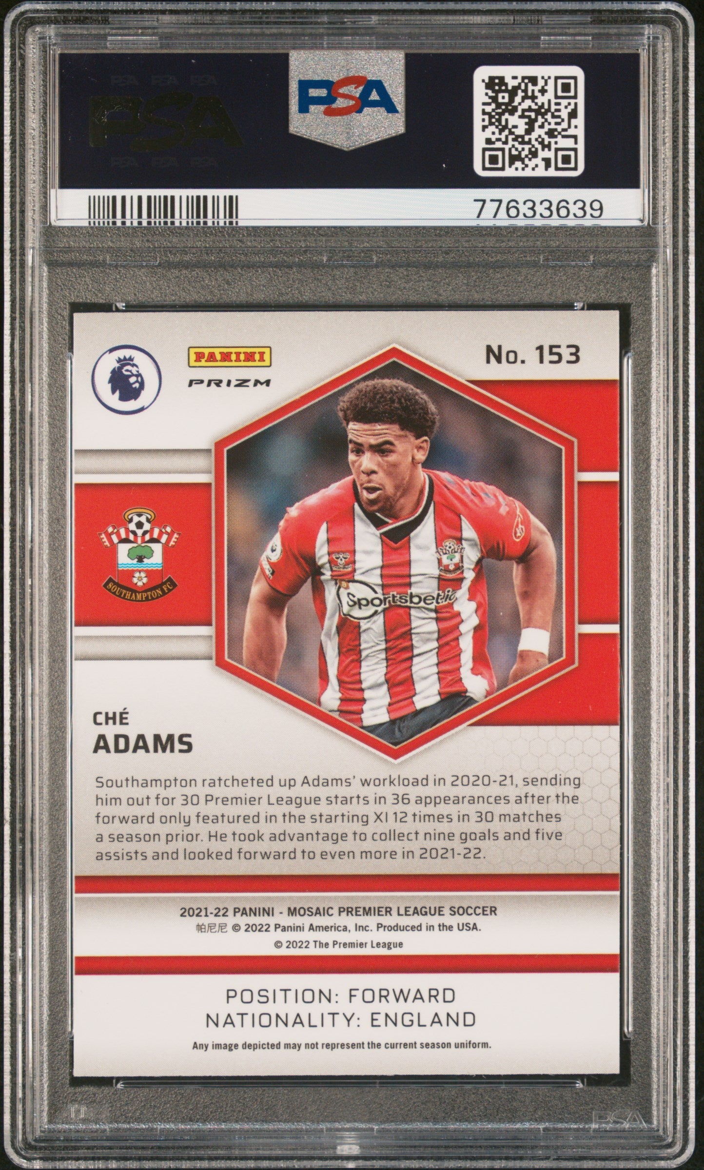 2021 Panini Mosaic Premier League Che Adams #153 Genesis PSA 8