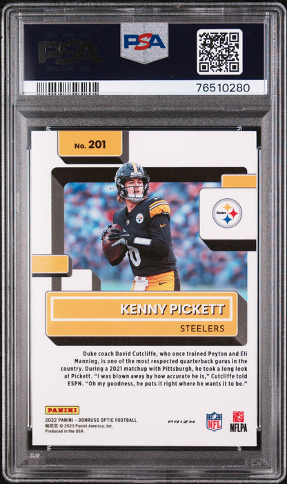 2022 Panini Donruss Optic Kenny Pickett #201 Holo PSA 9