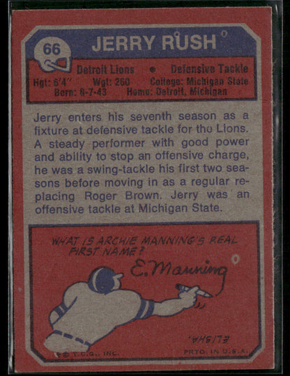 1973 Topps Jerry Rush #66