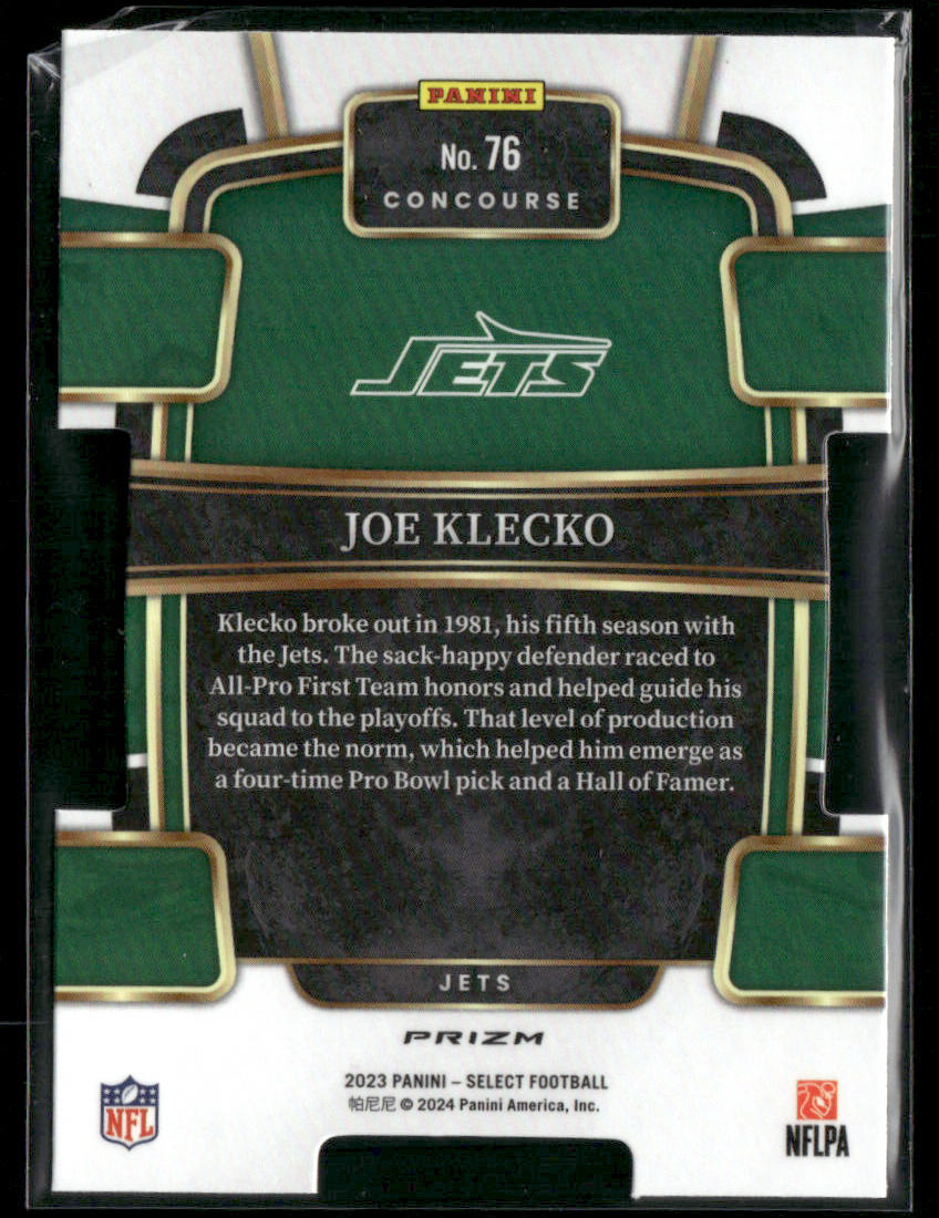 2023 Panini Select Joe Klecko #76 Silver Prizm Die Cut