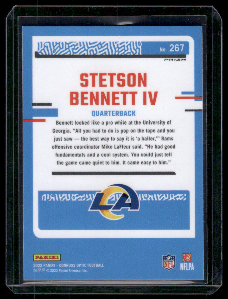 2023 Panini Optic Stetson Bennett IV #267 Holo Prizm Rated Rookie