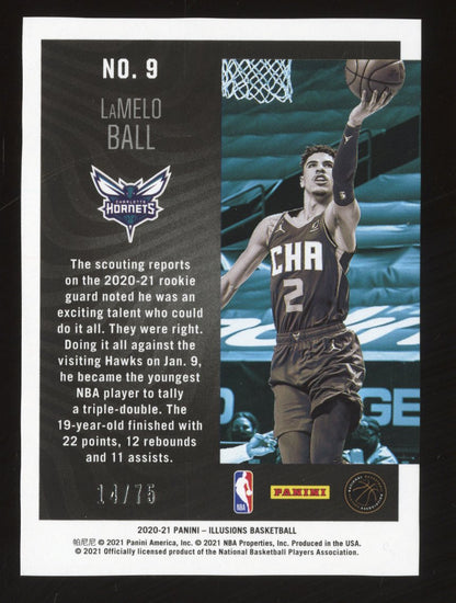 2020-21 Panini Illusions LaMelo Ball #9 Season Highlights /75