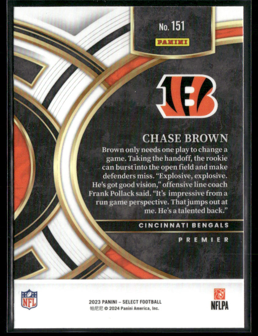 2023 Panini Select Chase Brown #151 Premier Rookie