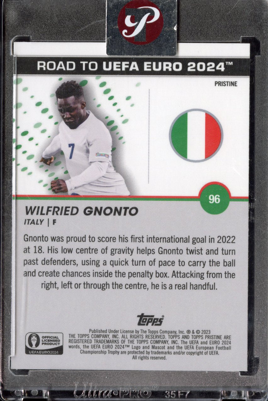 2023 Topps Wilfried Gnonto #7 Pristine National Debut