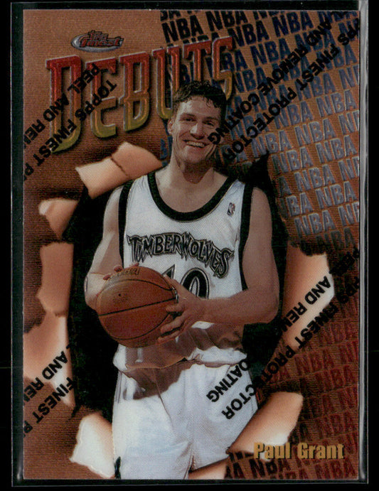 1997-98 Topps Finest Paul Grant #D20 Debuts Rookie