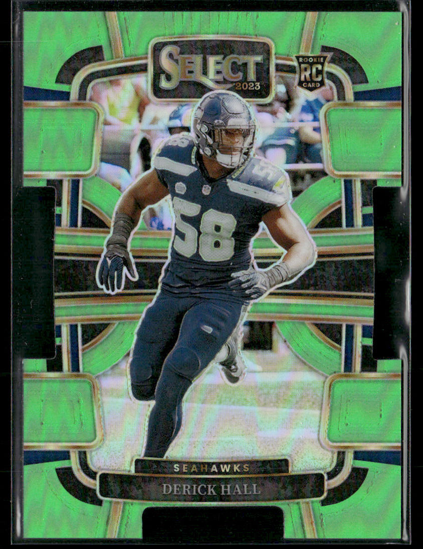 2023 Panini Select Derick Hall #85 Die Cut Lime Green /599