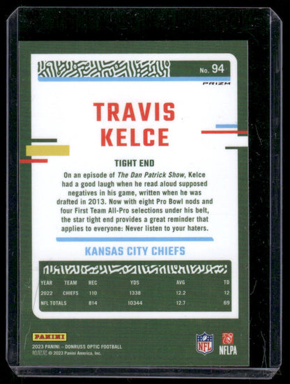 2023 Panini Optic Travis Kelce #94 Holo Prizm