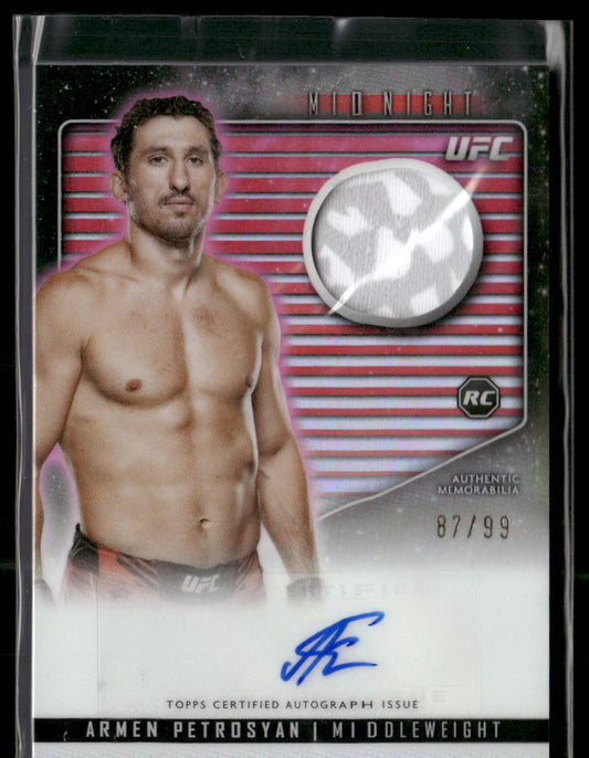 2024 Topps Midnight UFC Armen Petrosyan #RCA-APN Rookie Patch Autograph 87/99