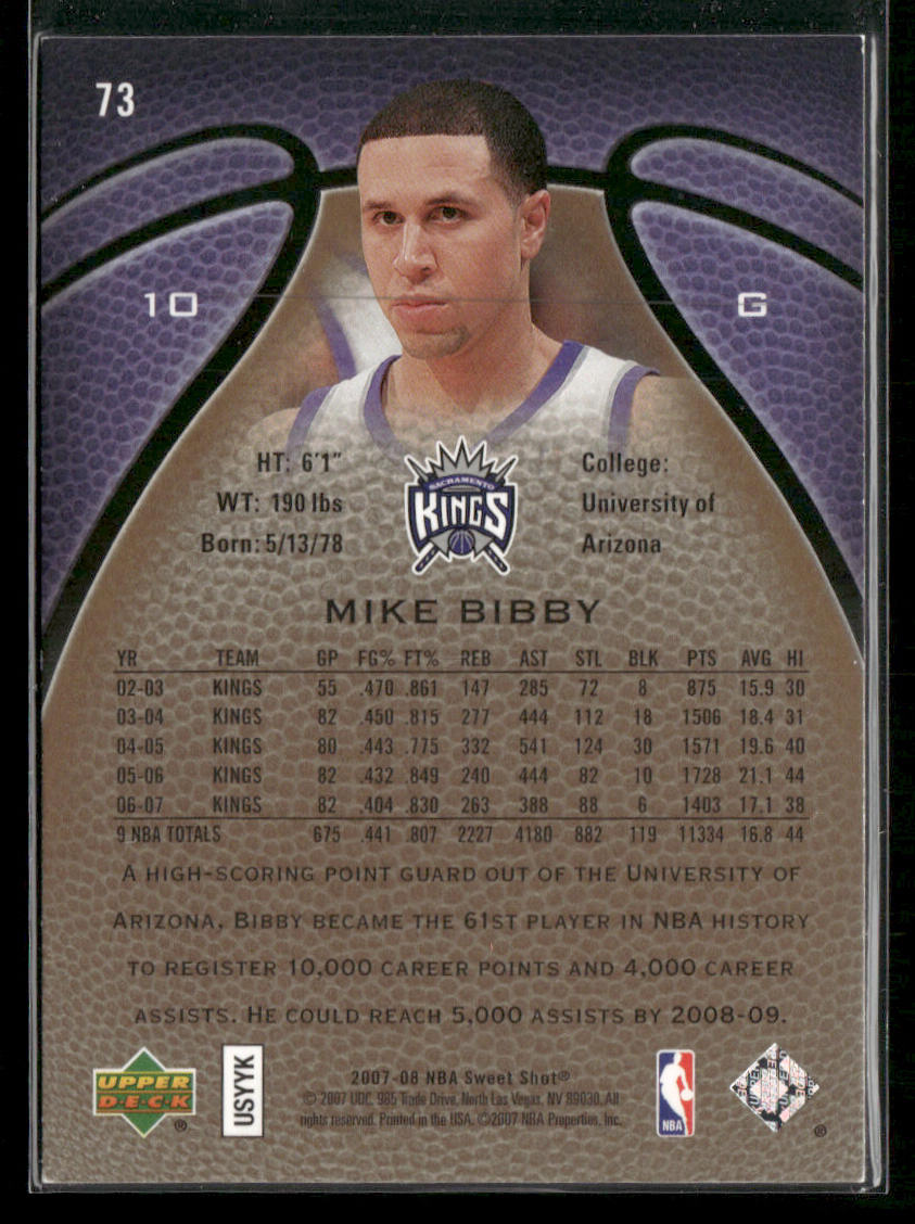 2007 Upper Deck Sweet Shot Mike Bibby #73 /350