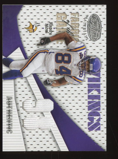 2004 Donruss Playoff Randy Moss #FG-78 84/98 number match Game Worn