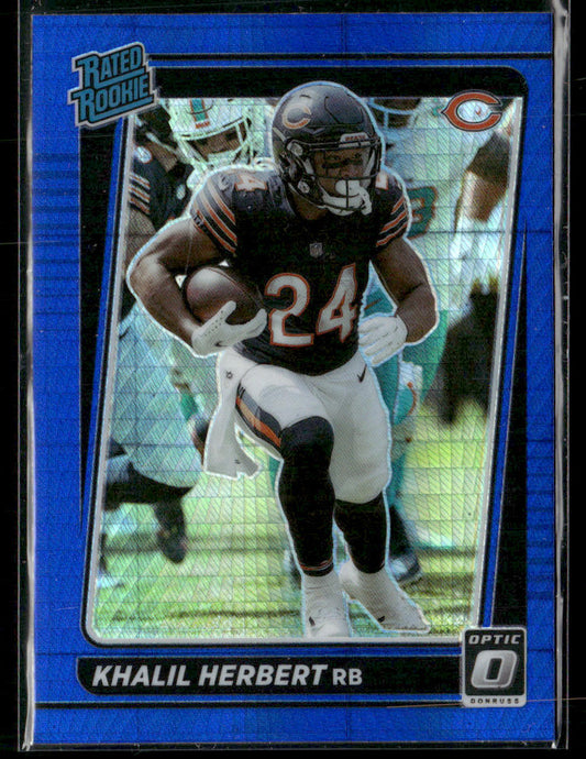 2023 Panini Donruss Optic Khalil Herbert #293 Blue Hyper