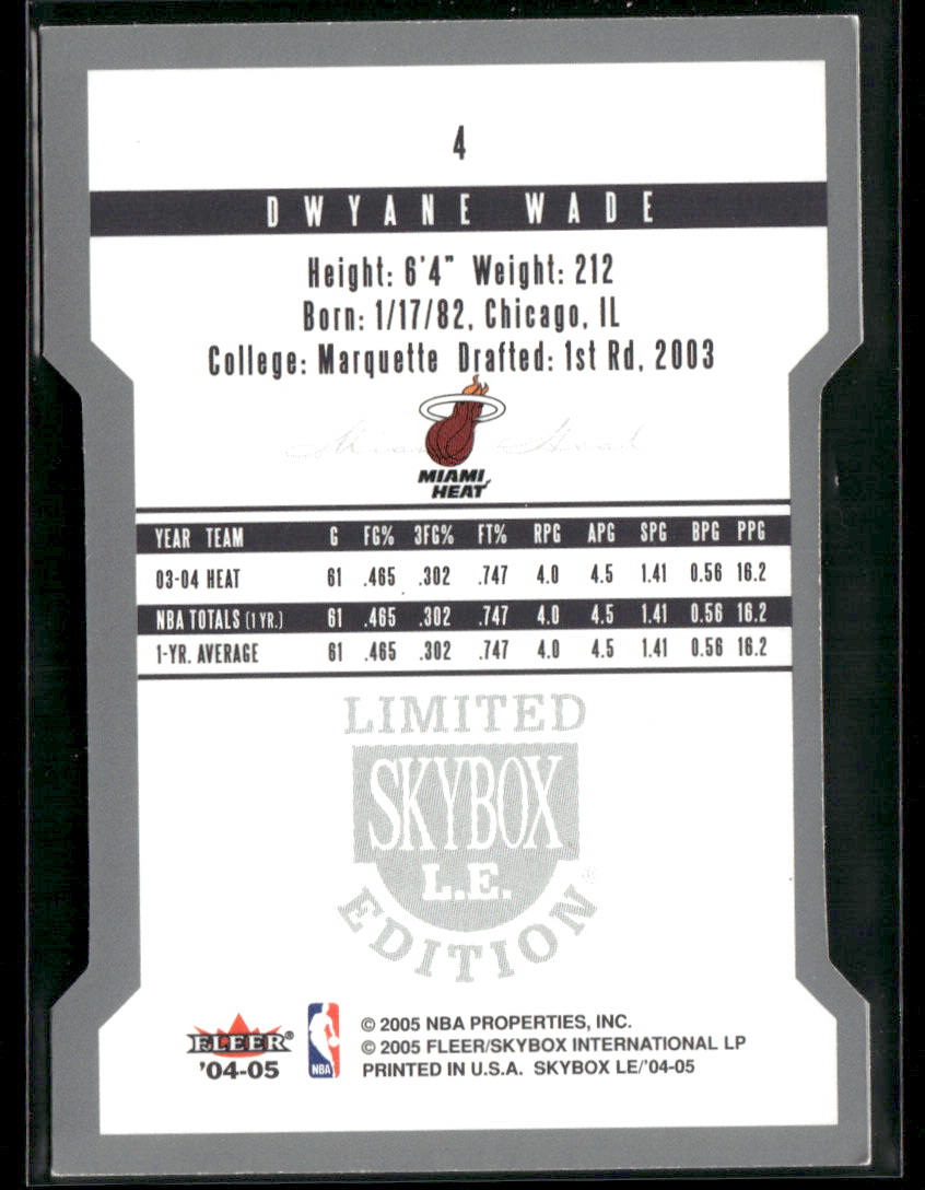 Skybox Limited Edition Dwyane Wade #3 Limited