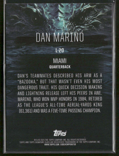 2025 Topps Signature Class Dan Marino #L-20 Leviathan SP