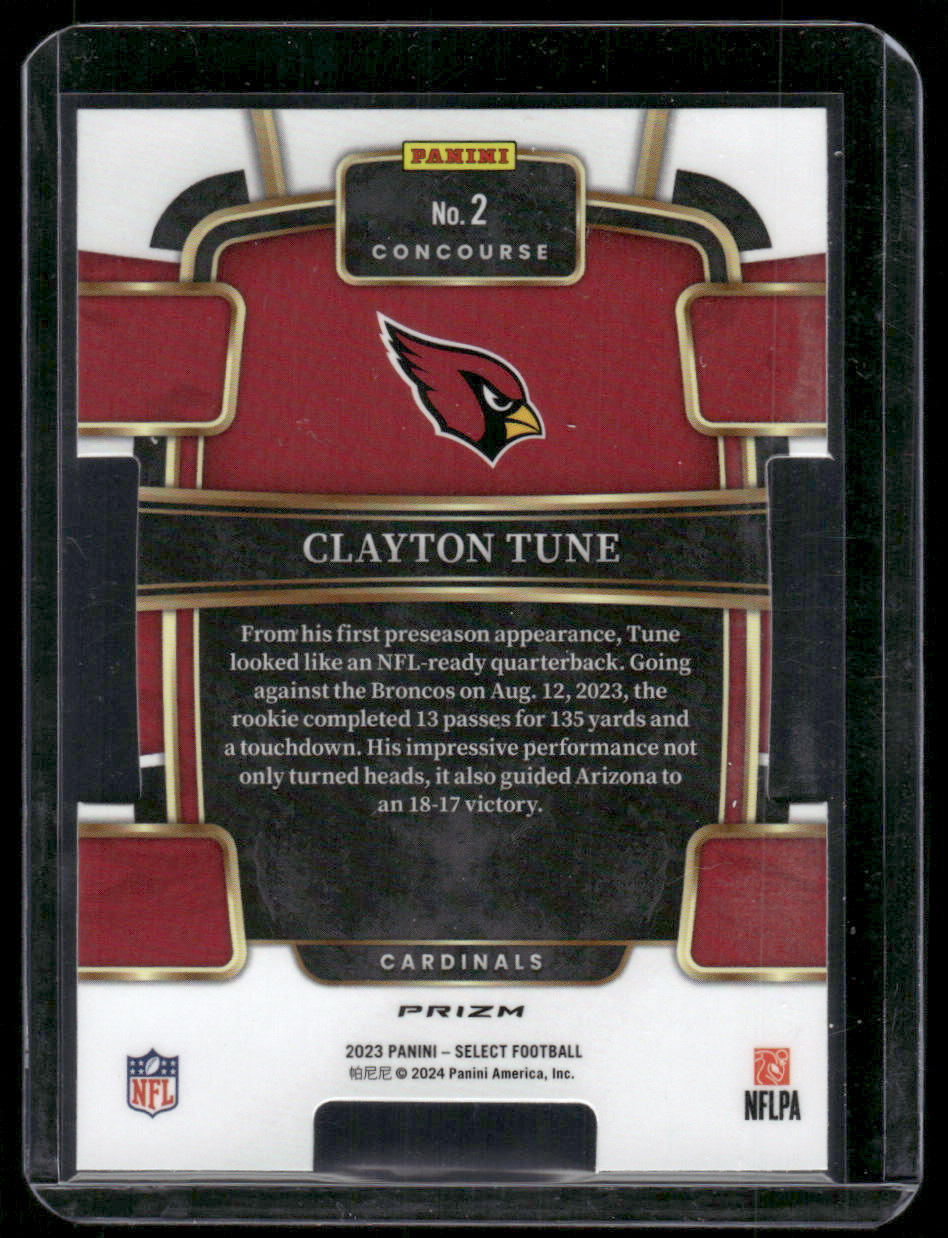 2023 Panini Select Clayton Tune #2 RC