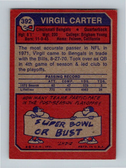 1973 Topps Virgil Carter #392