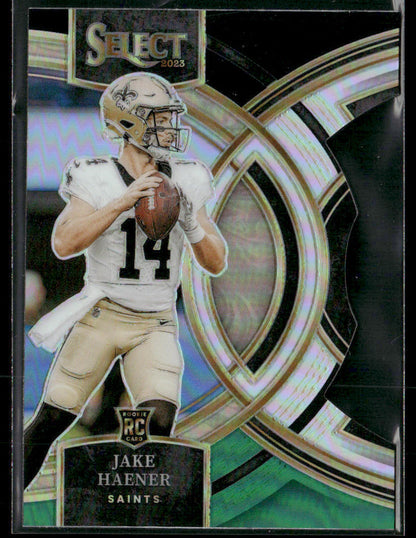 2023 Panini Select Jake Haener #186 Black Green Die Cut Rookie