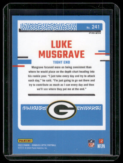 2023 Panini Donruss Optic Luke Musgrave #241 Holo Prizm Rated Rookie