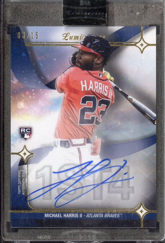 2023 Topps Luminaries Michael Harris II #07 RC 01/15 Autographed