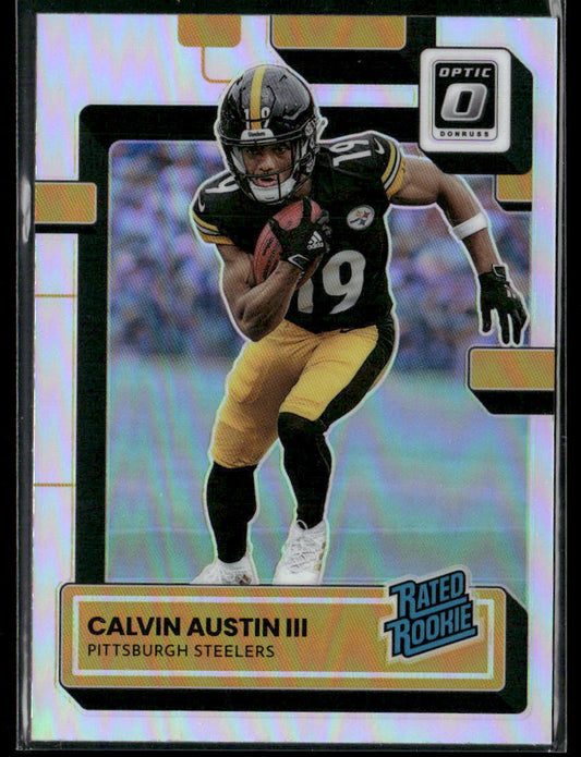 2023 Panini Donruss Optic Calvin Austin III #236 Holo Prizm Rated Rookie