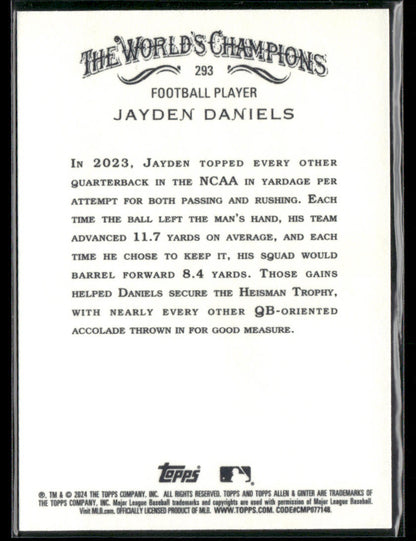 2024 Allen & Ginter Jayden Daniels #293 Rookie